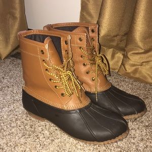 Leather Duck Boots